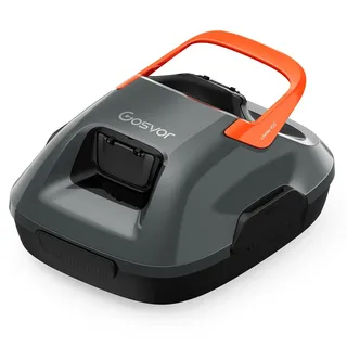 Gosvor Poolroboter Akku, 6600 LPH Effiziente Reinigung mit 90 Min Laufzeit, 3,4 KG Leicht Bodensauger, Einfach zu Bedienen & Warten, Poolsauger für Pools mit Flachem Boden bis zu 80m2, Orange