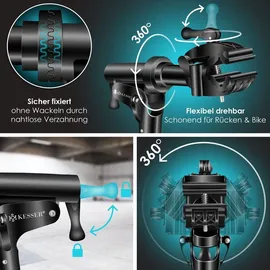 Kesser Fahrradmontageständer Profi Aluminium 360° drehbar schwarz