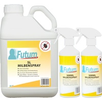 Futum Milben-Spray hochwirksam gegen Hausstaubmilben & Milben Eier 6 l Milbenspray
