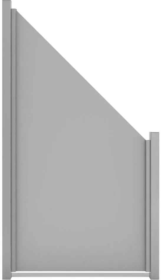 GroJa Premo HPL-Sichtschutzelement Uni Grau Anschluss Sichtschutz