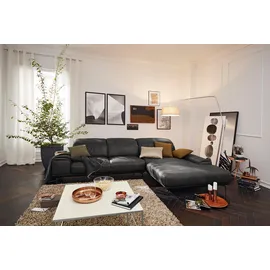 Musterring Wohnlandschaft MUSTERRING "MR 2490", schwarz (anthrazit, s), B:342cm T:207cm, Sofas, Wohnlandschaft, Fuß Schwarz, Sitzhöhe 46cm, wahlweise mit Funktionen, Maße 342x207 cm