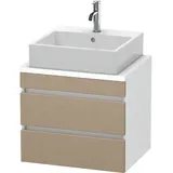 Duravit DuraStyle Waschtisch-Unterschrank DS530507518 60 x 47,8 cm, leinen/weiß matt, für Konsole, 2 Schubkästen