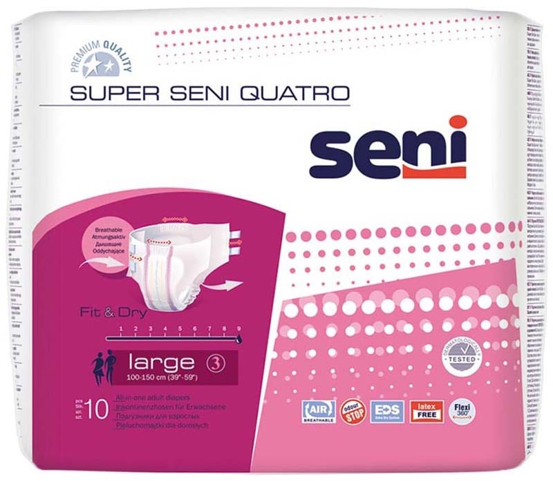 SENI SUPER Quatro - 10 Stück, Large