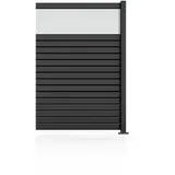 staket pro Anbauzaun Rhombus Mini 124 x 180 cm Grau/Aluminium