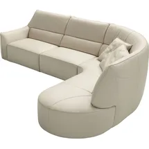 Egoitaliano Eckcouch Leder 3-1 Garnitur Beige