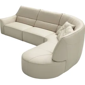 Egoitaliano Eckcouch Leder 3-1 Garnitur Beige