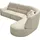 Egoitaliano Eckcouch Leder 3-1 Garnitur Beige