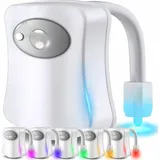 2er-set Led-toiletten-nachtlichter Mit Pir-bewegungsmelder – Wasserdicht – Batteriebetrieben (batterien Nicht Enthalten) – Toilettenbeleuchtung