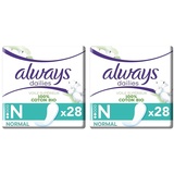 Always Dailies Cotton Slipeinlagen Normal 28 Slipeinlagen (Packung mit 2)