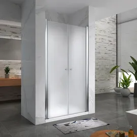 i-flair Duschtür 96-100 cm - Höhe: 185 cm aus satiniertem 6 mm ESG Sicherheitsglas