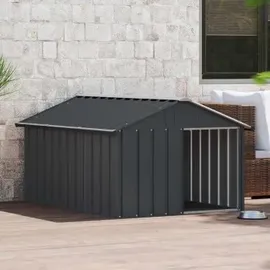 vidaXL Hundehütte 116,5 x 153 x 81,5 cm Stahl Anthrazit