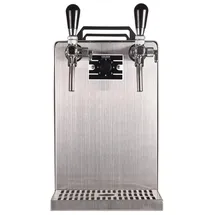 ich-zapfe Untertheken Komplett Set - Zapfanlage, Bierzapfanlage STREAM 50 Bierkoffer, Durchlaufkühler 2-leitig Trockenkühler, bis zu 55 Liter/h - Black Edition, Zapfkopf:ohne,zapfkopf 2:5 Liter Adapter