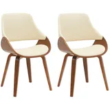 CLP 2er Set Vangale, walnuss/creme/Kunstleder