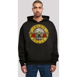 Kapuzenpullover F4NT4STIC "Guns 'n' Roses Vintage Logo Black", Herren, Gr. 4XL, schwarz, Obermaterial: 100% Baumwolle, casual, oversize, Langarm, Pullover, Premium Qualität