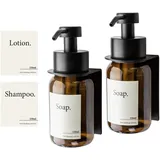 Designfabrik Hamburg Seifenspender Schwarz, Braun, Metall, Glas Rund, 7x17x10 cm, Badaccessoires, Waschplatzzubehör, Seifenspender