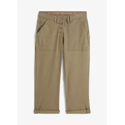 bonprix Stretch-Hose mit Crash-Effekt, grün, 36, mit Baumwolle