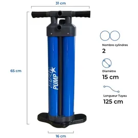 STAR Pumpe Triple Action 29 Psi - Abmessungen: 15x65x31cm - Blau Star Pump - Universalpumpe - Der maximale Druck