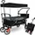 deluxe4home Bollerwagen mit Dach faltbar schwarz/grau