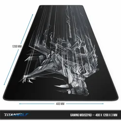 Titanwolf Gaming Mauspad, XXXL Speed Mousepad 1200 x 400 mm, Geschwindigkeit & Präzision, Epsilon