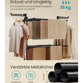 Songmics Wäscheständer 128 m schwarz