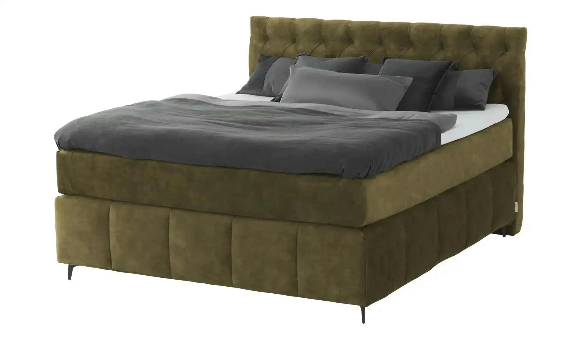 Jette Home Boxspringbett  Glam New , grün , Maße (cm): B: 162 H: 132,5