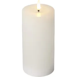 Star Trading LED-Wachskerze 18 cm weiß