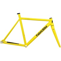 FabricBike Light - Fixed Gear Fahrrad Rahmen, Single Speed Fixie Fahrrad Rahmen, Aluminium Rahmen und Gabel, 4 Farben, 3 Größen, 2.45 kg (Größe M) (Light Matte Yellow, M-54cm)