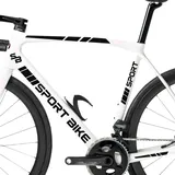 Kit mit 15 Aufklebern für Fahrrad, Universalrahmen, Mountainbike, Rennrad, Cross, Fat Bike, Downhill elektrisch, Rahmen, Sport Bike, Artikelnummer 2401 (070 Schwarz)