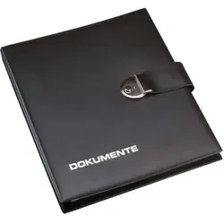 Dokumentenmappe schwarz Kunstleder
