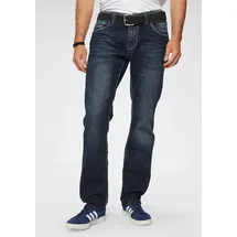 Camp David Straight-Jeans NI:CO:R611, mit markanten Steppnähten 38, Länge 32, blau Herren, Gr.