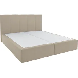 Home Affaire Boxbett "Fidan" beige (beige, creme) B:194cm L:210cm, Komplettbetten Boxspringbett wahlweise mit Bettkasten, in H2, H3 & H4 erhältilich