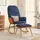 vidaXL Schaukelsessel mit Hocker Stoff 70 x 70 x 90 cm Blau