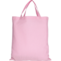 10er Pack Baumwolltasche - 28 Farben | mit zwei kurzen Henkeln | 38x42cm, rosa, 10 Stück