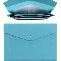 luxuskollektion A4 Dokumentenmappe PU Leder Erweiterbar Blaugrün Taschen Halter Tablet