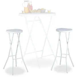Relaxdays Barhocker klappbar 32,5 x 80 x 29 cm Weiß