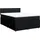vidaXL Boxspringbett mit Matratze Schwarz 140x200 cm Stoff