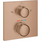 Grohe Allure Thermostat-Brausebatterie mit 2-Wege-Umstellung Fertigmontageset für Rapido SmartBox, warm sunset gebürstet