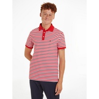 Tommy Hilfiger Poloshirt, fein gestreift, Gr. S, primary red/ white, , 41100155-S