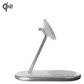 PURO 2in1 Mag Station Kabellose Ladestation für Handy und Kopfhörer - Weiß
