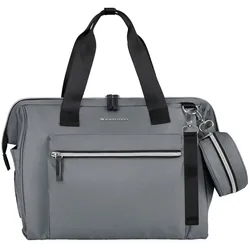 Kikkaboo Wickeltasche Maxi mit Wickelunterlage, kleine Tasche, Reißverschluss hellgrau