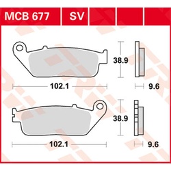 TRW Lucas Bremsbelag MCB677