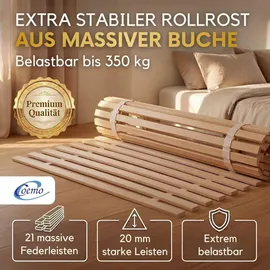 Coemo Rollrost 25 Kopfteil und Fußteil verstellbar 160 x 200 cm