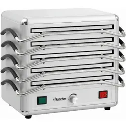 Bartscher Rechaud, Tischgerät zum Warmhalten oder Erhitzen von Speisen und Getränken, mit 5 Warmhalteplatten