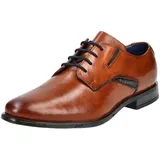 Bugatti Glattleder Businessschuhe, Cognac, 43