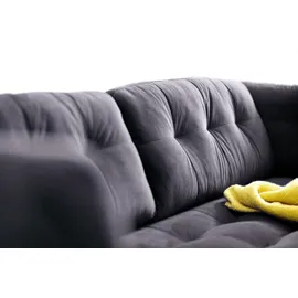 trends by hg Schlafcouch Cord 3-Sitzer Grau