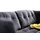 trends by hg Schlafcouch Cord 3-Sitzer Grau