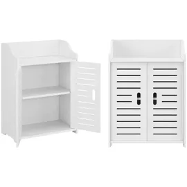 [en.casa] Trosa Badezimmerschrank 45 x 62 x 25 cm Rosa/Weiß