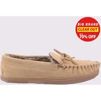 Hush Puppies Ace Slip On Memory Foam Herren Hausschuhe Tan