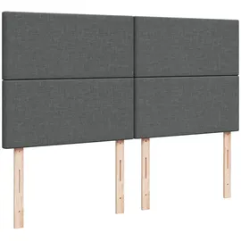 vidaXL Boxspringbett 180 x 200 cm Dunkelgrau
