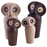 architectmade Owl 12 cm, Eiche geräuchert